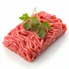 Fresh raw beef minced meat isolated