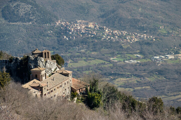 Il santuario della Mantorella - Capranica Prenestina - Roma. A valle Cerreto Laziale - Roma - Lazio...