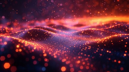 Obraz premium Modern Digital Network Information Technology Data Center Fiber Optic Cable Connection Future Light