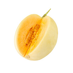 Cantaloupe half cutout, full depth of field.