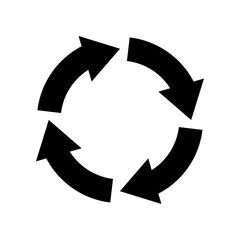 Four arrows circle icon