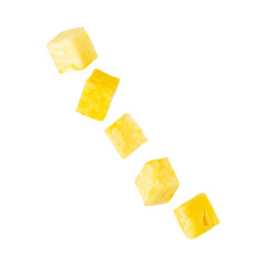 Pineapple slices cutout, full depth of field.