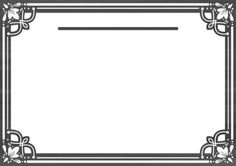 Frame [Letter02] Black * Landscape