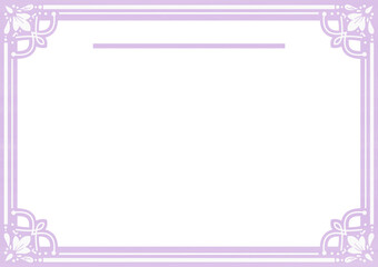 Frame [Letter02] Purple * Landscape
