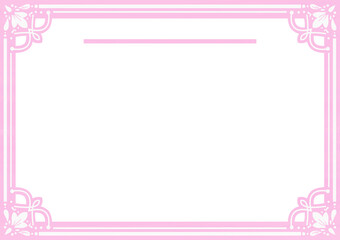 Frame [Letter02] Pink * Landscape
