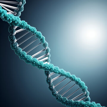 DNA bound to anti-cancer chemotherapy drug cisplatin causing bending of the double helix 3d rendering