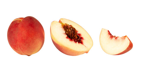 Peach, cutout, full depth of field.