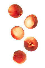 Falling Peach, cutout, full depth of field.