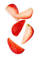 Falling Strawberry cutout, full depth of field.