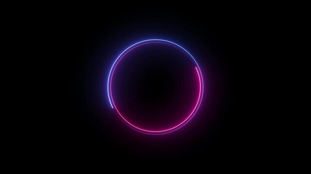 Glowing neon 10 second countdown timer animation with neon number from 10 to 1 animation. Countdown 10 second technology digital neon led light game timer animation background. 4k video.