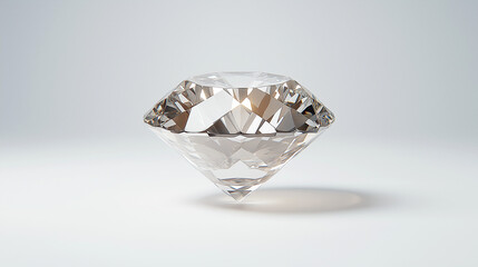 Diamond's brilliance: Capturing the timeless elegance of a perfectly cut diamond, radiating with fire and light, a symbol of luxury, enduring love, and exquisite beauty.