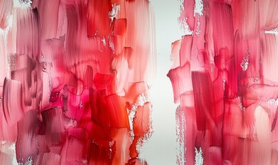 Soft and colorful abstract watercolor brushstrokes with various shades of red and gentle texture