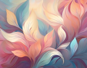 abstract background in pastel colors featuring floral shapes soft texture digital art