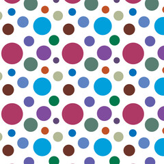 Round seamless pattern. Seamless retro circle pattern. Dotted round seamless background, pattern, ornament .