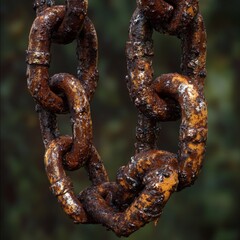 Fototapeta premium Gigantic, rust-covered links