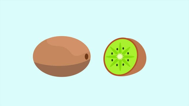 Animated video fruit concept. Full length animation illustration. High quality 4k footage.