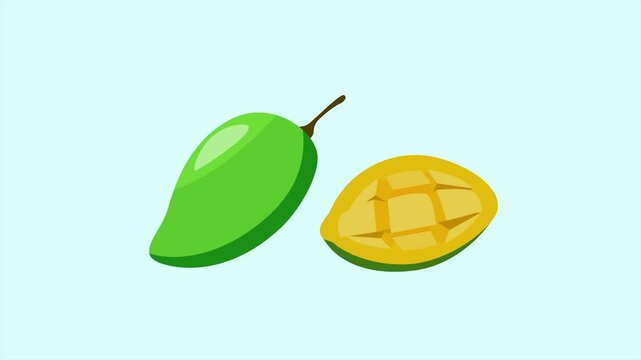 Animated video fruit concept. Full length animation illustration. High quality 4k footage.