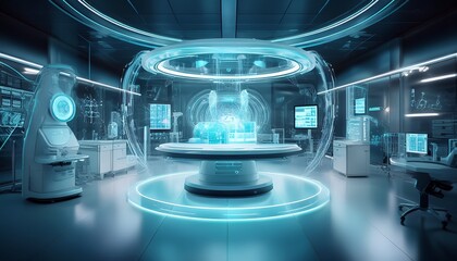 advanced medical laboratory 3d holographic scanner modern science