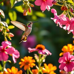 Fototapeta premium Hummingbird in Bloom