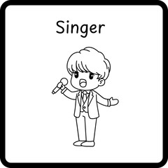 Profession Flashcard - Singer (2)