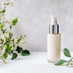 Ad for organic cosmetics and eco-friendly manufacturing.