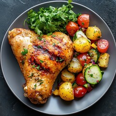 Chicken, potatoes, & veggies