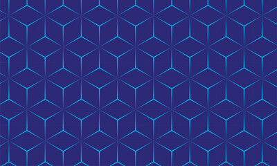 Blue Geometric Seamless Pattern Wallpaper Design