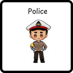 Profession Flashcard - Police (5)