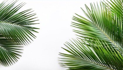 beautiful palms leaf on white background