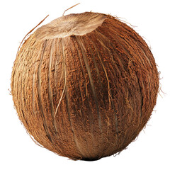 coconut on white background