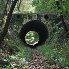 Forest railway in Ukraine named Love Tunnel due to wartime dates.