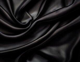 elegant black fabric gradient noise grain background with soft folds perfect for design luxury themes or as a texture overlay posters and advertising templates covers banners