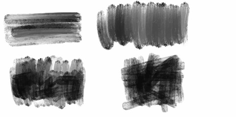 Abstract painted set of brushes. Hand drawn doodle elements in vector for highlighting text and images. Flat Paint Brush Thick Long & Short Background Mix. High Detail Abstract Vector Background. 