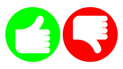 Do's and Don'ts Sign Symbol with Like and Dislike Hand Vector Illustration