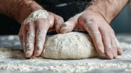 Messy cooking experience food preparation chaos in a kitchen environment close-up view of dough handling