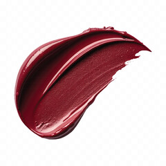 abstract 3d smeared shiny lipstick or paint swatch in different colour style isolated on white background