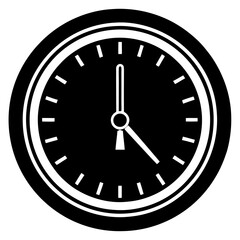 black clock isolated on white background