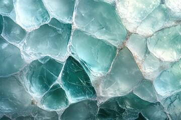 Close-up of teal fluorite crystal showing intricate,faceted texture and color variations.