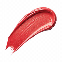 abstract 3d smeared shiny lipstick or paint swatch in different colour style isolated on white background