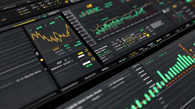 Dynamic Financial Dashboard Displaying Real-Time Stock Market Analysis and Trends