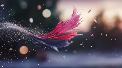 Abstract feather in motion