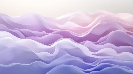 Fototapeta premium Abstract flowing waves with pastel hues blending smoothly, creating depth and softness