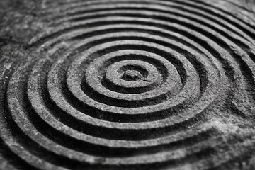 Naklejka premium Stone Concentric Circles Texture Detail Closeup