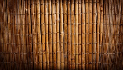 woven bamboo background used for fences or walls