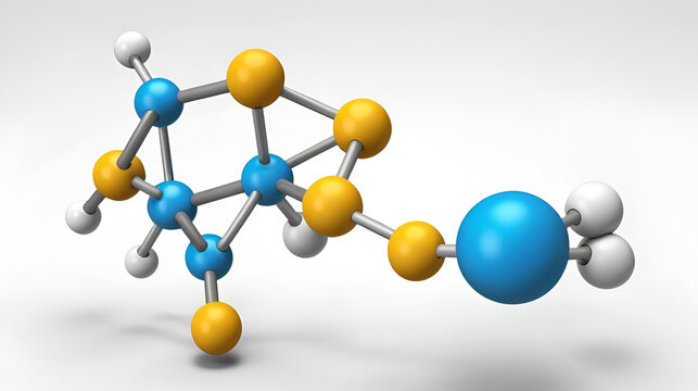 cisplatin molecule, chemotherapy medication, molecular structure, isolated 3d model van der Waals