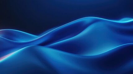 Obraz premium abstract background with deep sea waves and light reflections in dark blue shades smooth gradients and immersive vibe