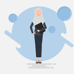 Illustration of a Confident Business Woman. EPS 3