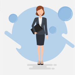 Illustration of a Confident Business Woman. EPS 1