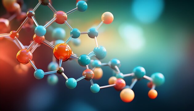 3d render of dimethyl phthalate molecular structure with bright minimalistic tones modern design scientific focus blurred background and blank space for captions symbolizing molecular chemistry and pr