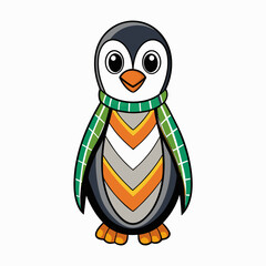 penguin on white background